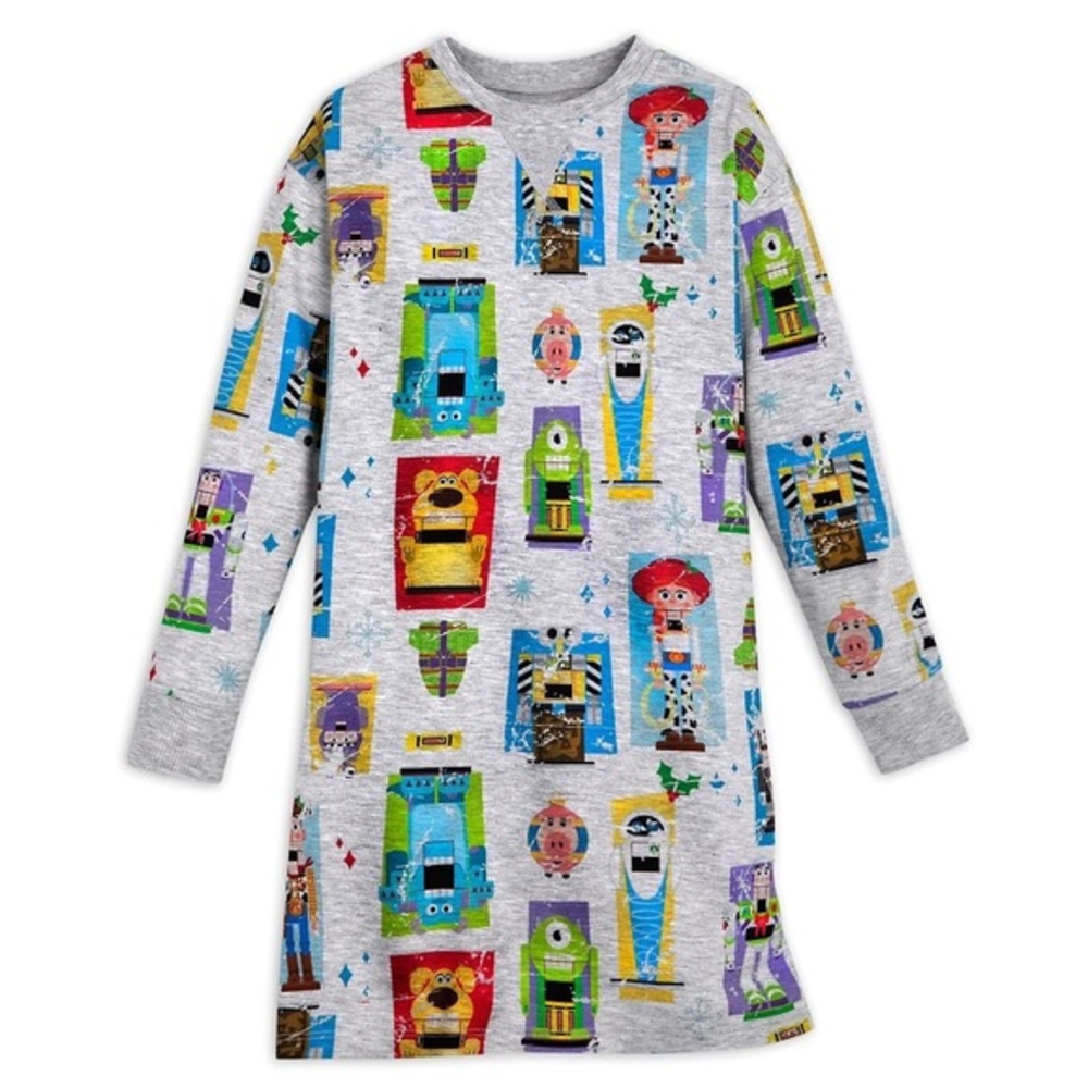 Christmas Disney Holiday sweatshirt dress disney parks kids 7-8 long sleeve nwt